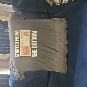 "Started from the bottom with food stamp coupon" gray t-shirt size XXL